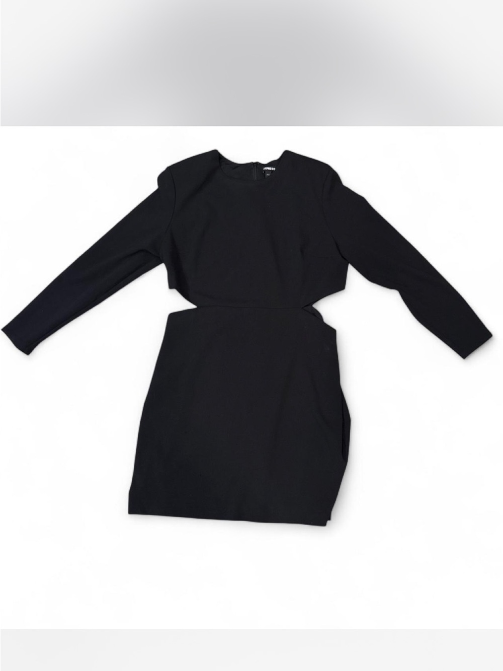 Black Long-Sleeve Cutout Mini Dress